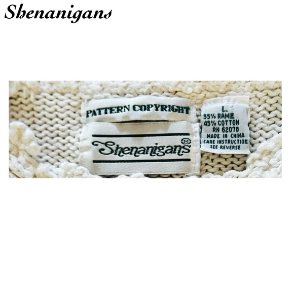 Shenanigans Knitted Pattern Pullover Sweater Size L - Picture 4 of 5